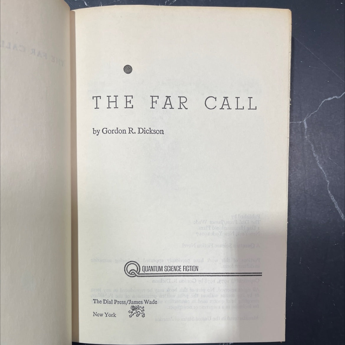 the far call book, by gordon r. dickson, 1978 Hardcover image 2