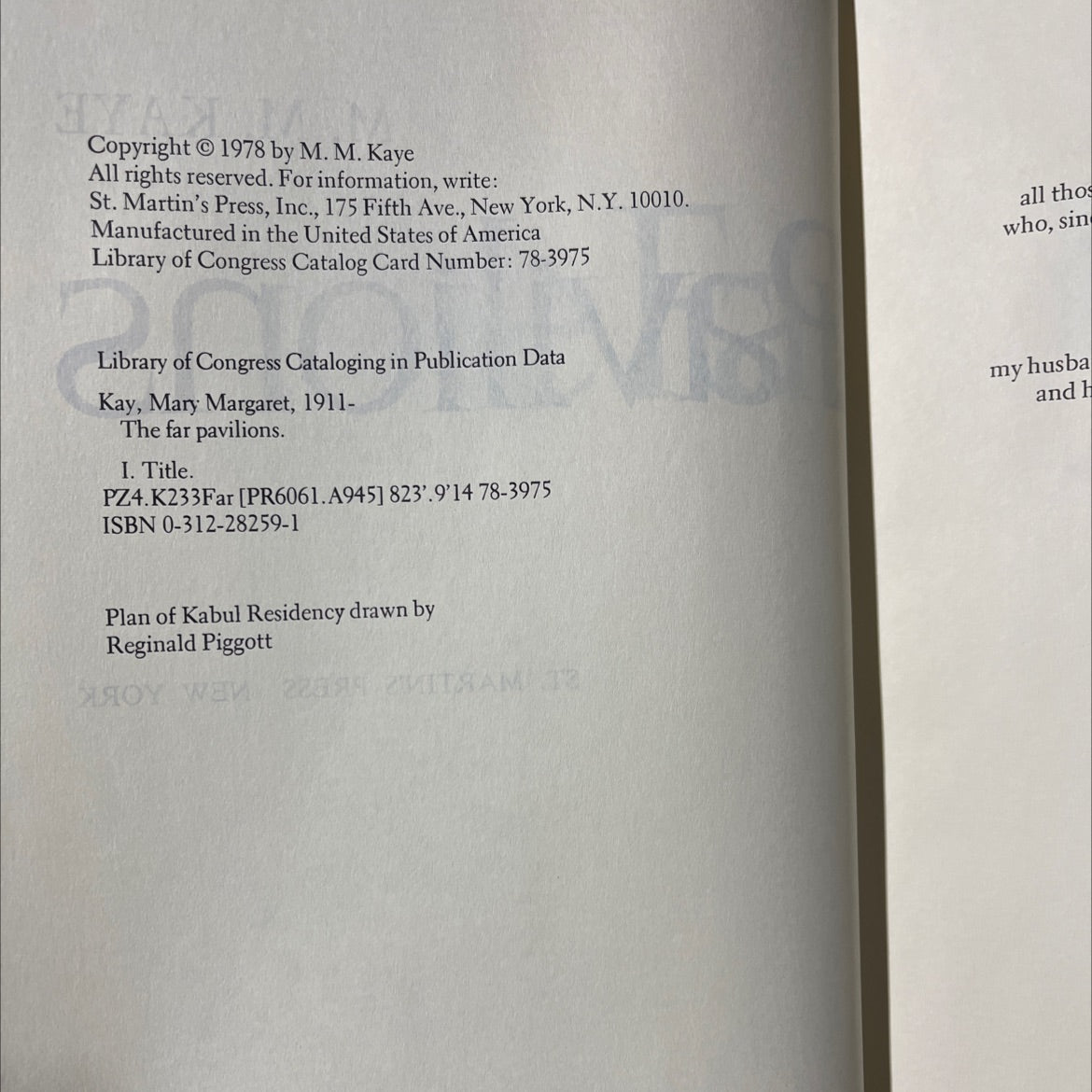 the far pavilions book, by M. M. Kaye, 1978 Hardcover image 3