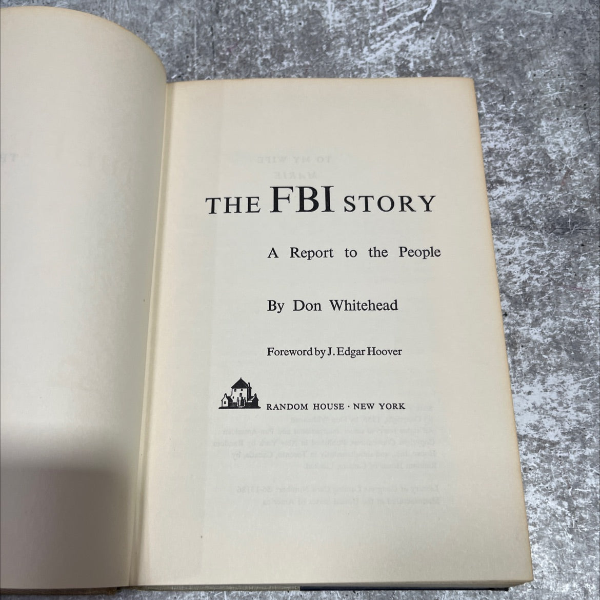 the fbi story a report to the people book, by don whitehead, 1956 Hardcover image 2