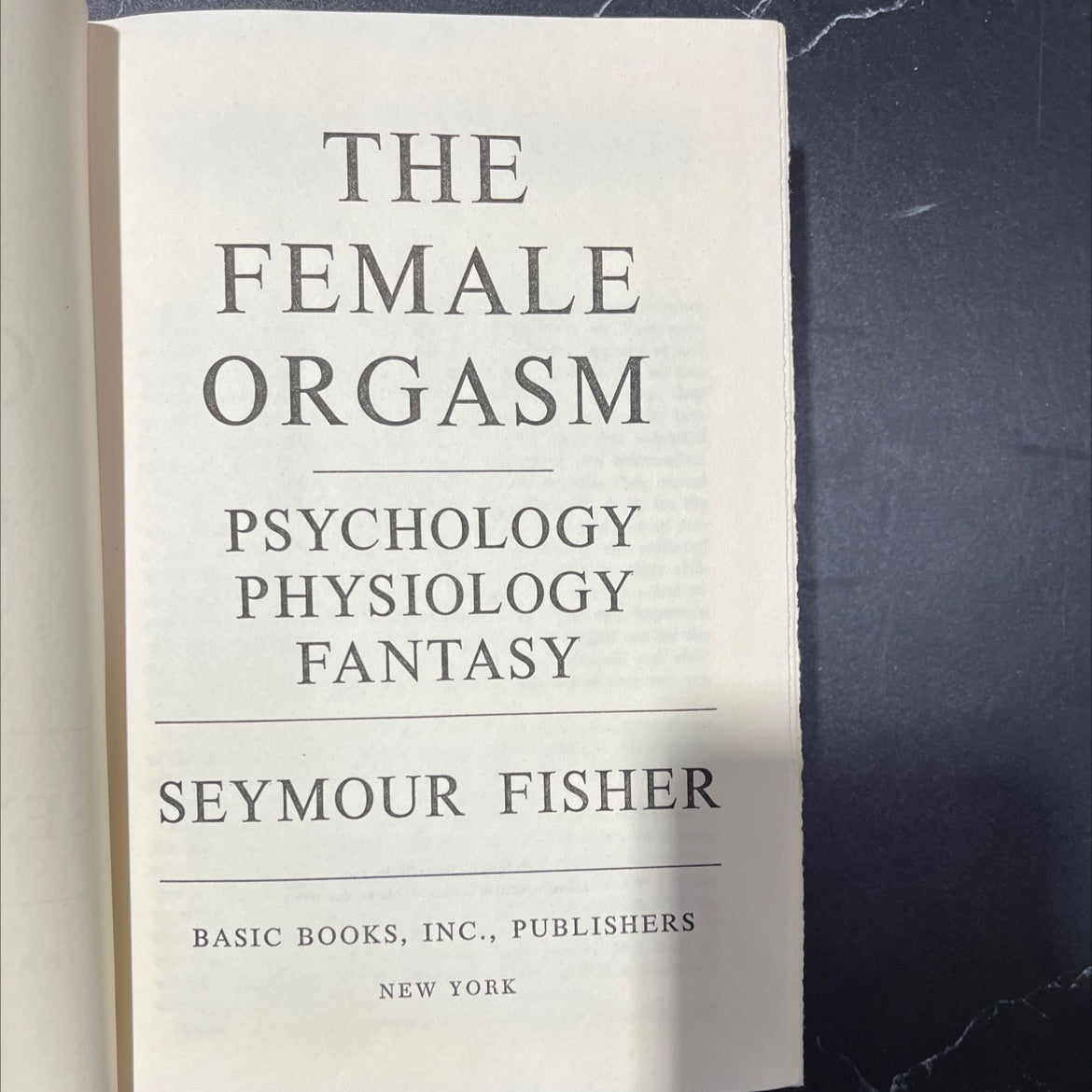 the female orgasm psychology physiology fantasy book, by seymour fisher, 1973 Hardcover, Vintage image 2