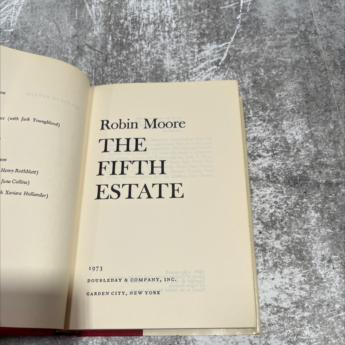 the fifth estate book, by robin moore, 1973 Hardcover image 2