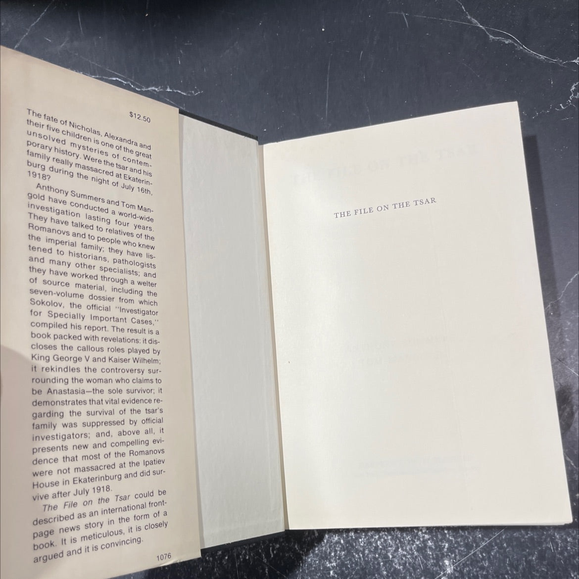 the file on the tsar book, by anthony summers, tom mangold, 1976 Hardcover image 4