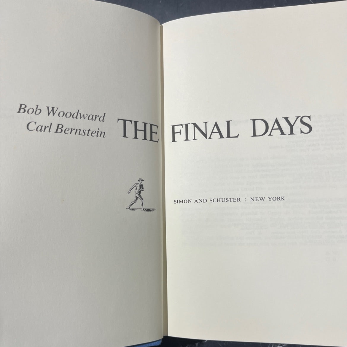 the final days book, by Bob Woodward, Carl Bernstein, 1976 Hardcover image 2