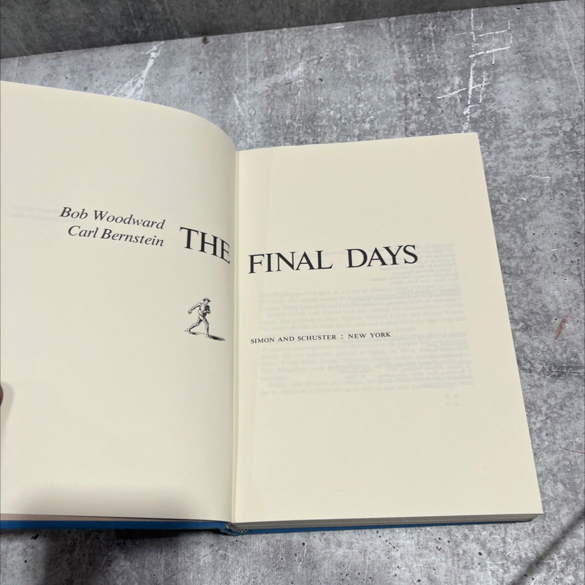 the final days book, by Bob Woodward, Carl Bernstein, 1976 Hardcover image 2