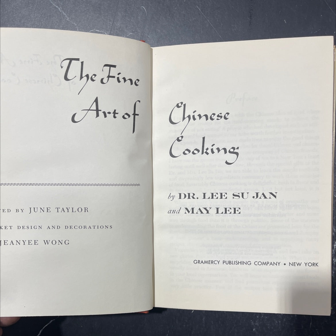 the fine art of chinese cooking book, by dr. lee su jan, may lee, 1962 Hardcover image 2