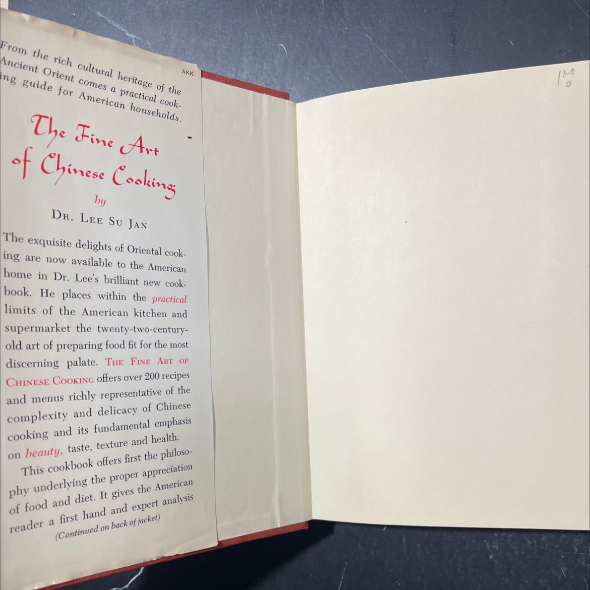 the fine art of chinese cooking book, by dr. lee su jan, may lee, 1962 Hardcover image 4