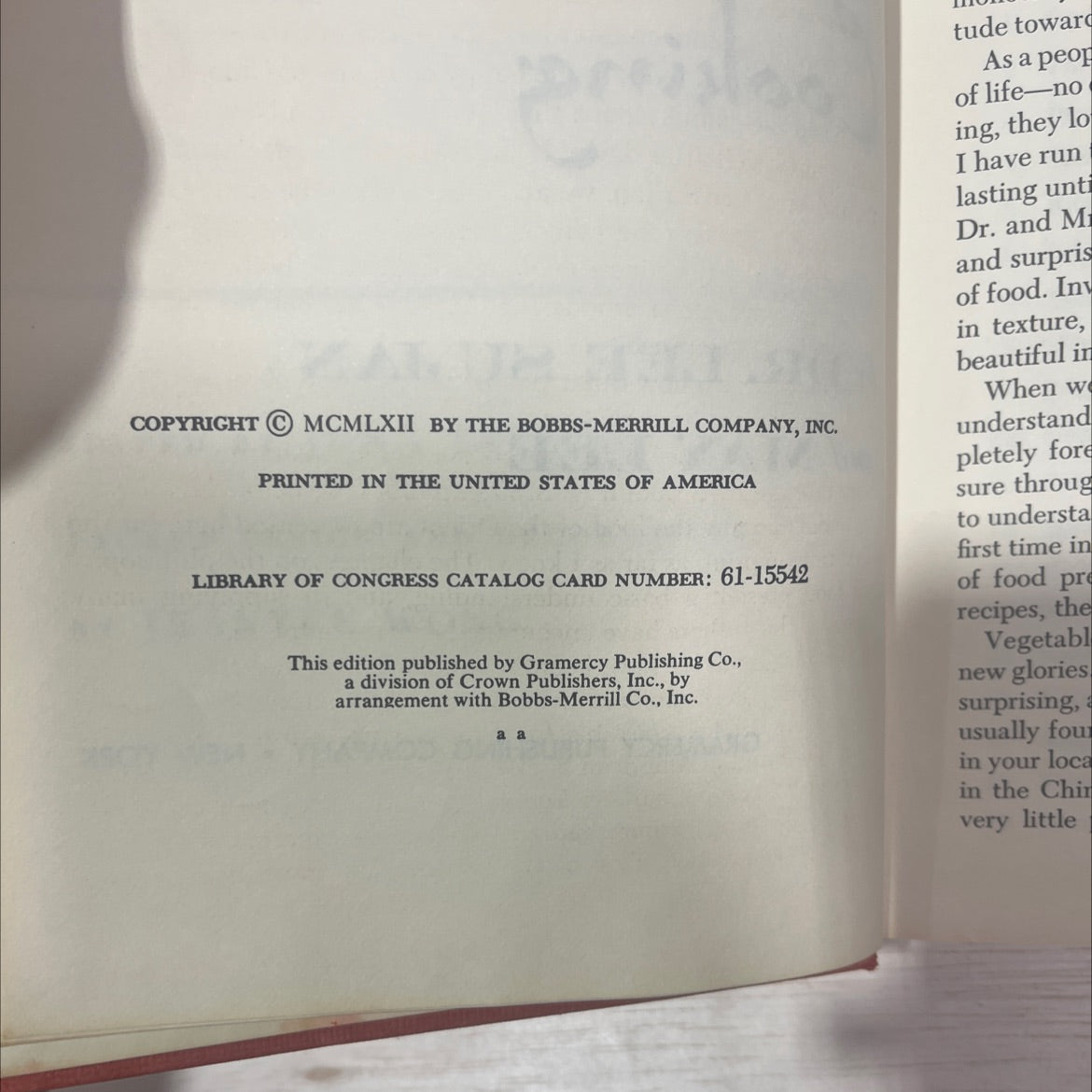 the fine art of chinese cooking book, by dr. lee su jan and may lee, 1962 Hardcover, Vintage image 3