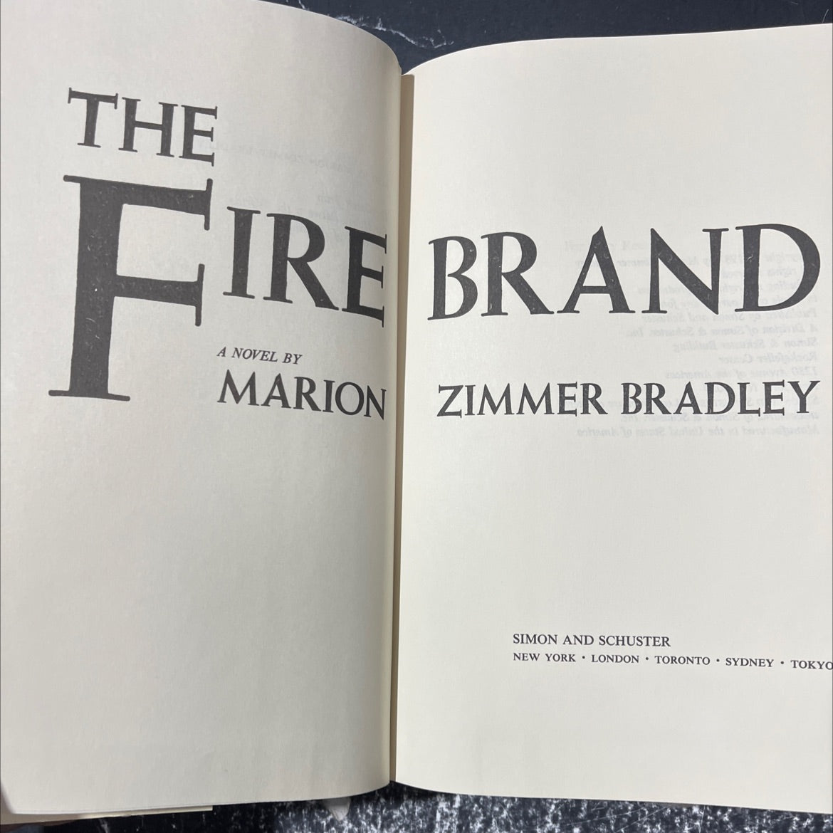the fire brand book, by marion zimmer bradley, 1987 Hardcover image 2
