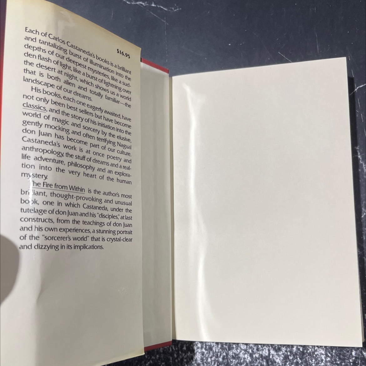 the fire from within book, by carlos castaneda, 1984 Hardcover image 4