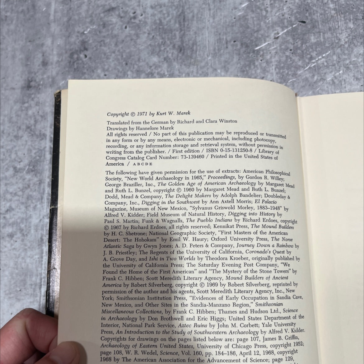 the first american a story of north american archaeology book, by c. w. ceram, 1971 Hardcover image 3