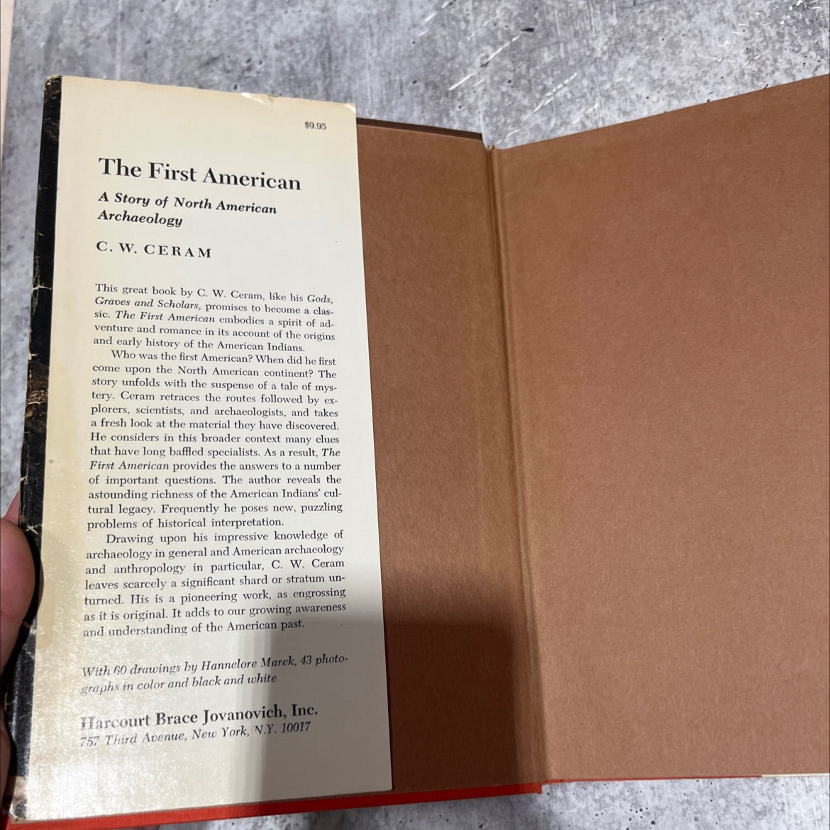 the first american a story of north american archaeology book, by c. w. ceram, 1971 Hardcover image 4