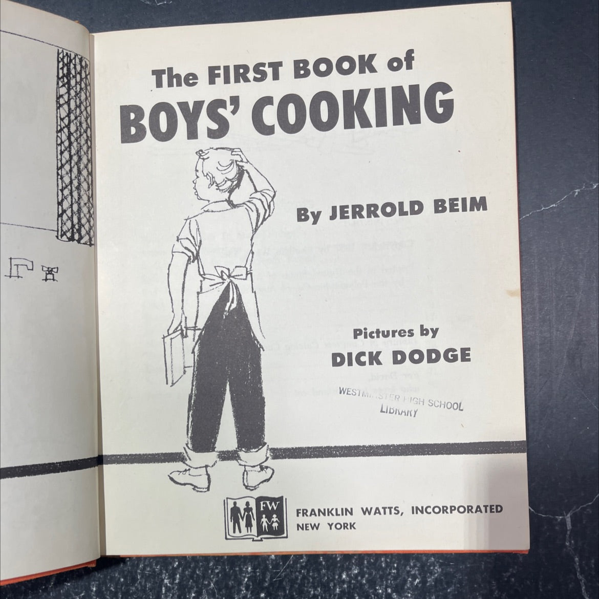 the first book of boys' cooking fw book, by jerrold beim, 1962 Hardcover image 2