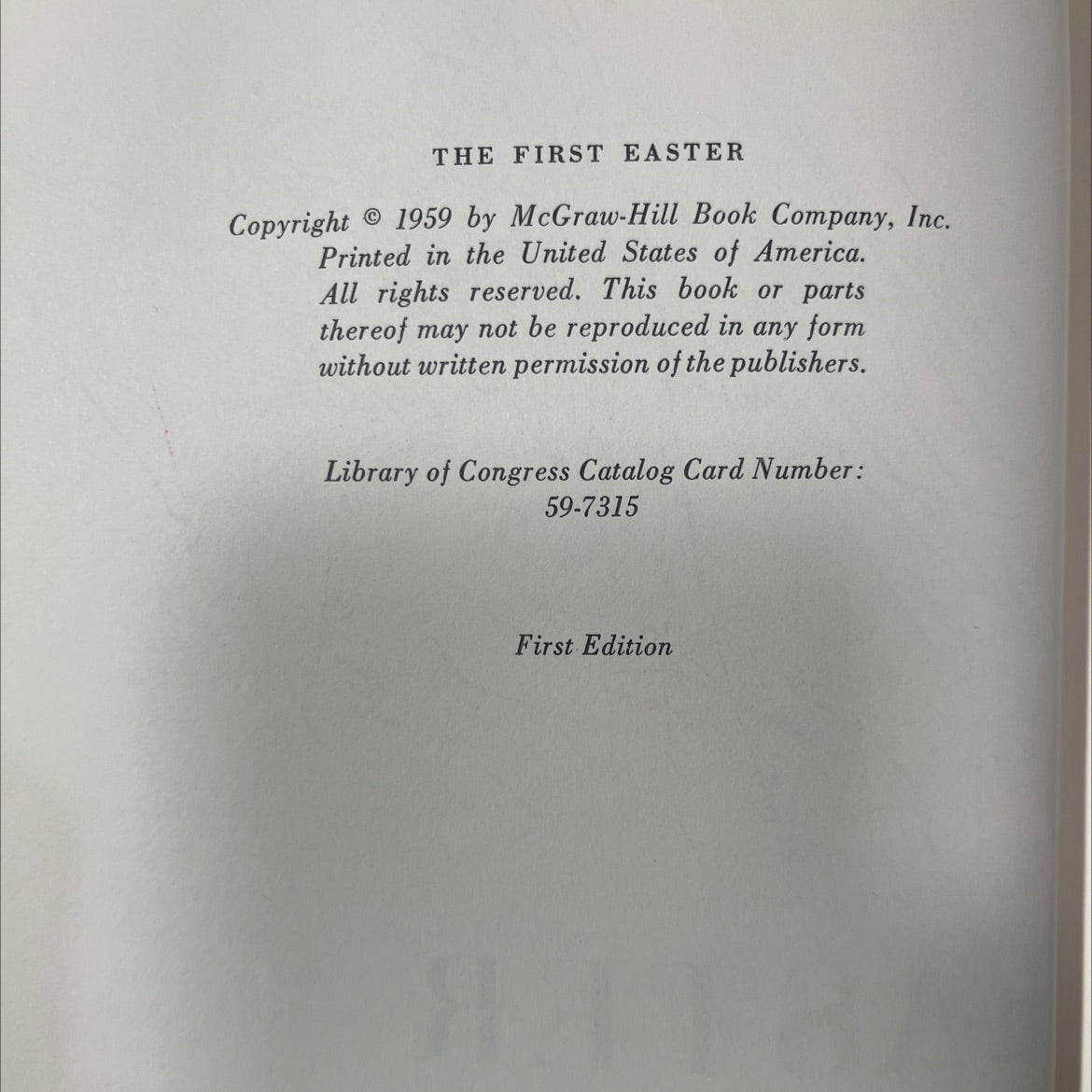 the first easter book, by peter marshall, 1959 Hardcover image 3