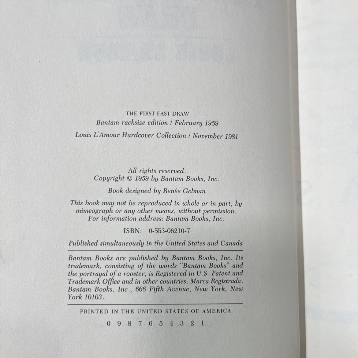 the first fast draw book, by louis l'amour, 1981 Leather image 3