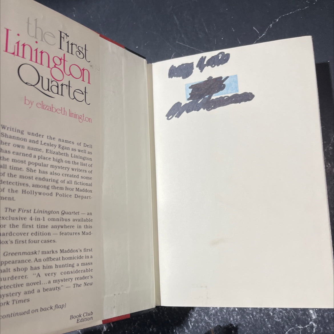 the first linington quartet greenmask! • no evil angel . • date with death something wrong book, by elizabeth image 4