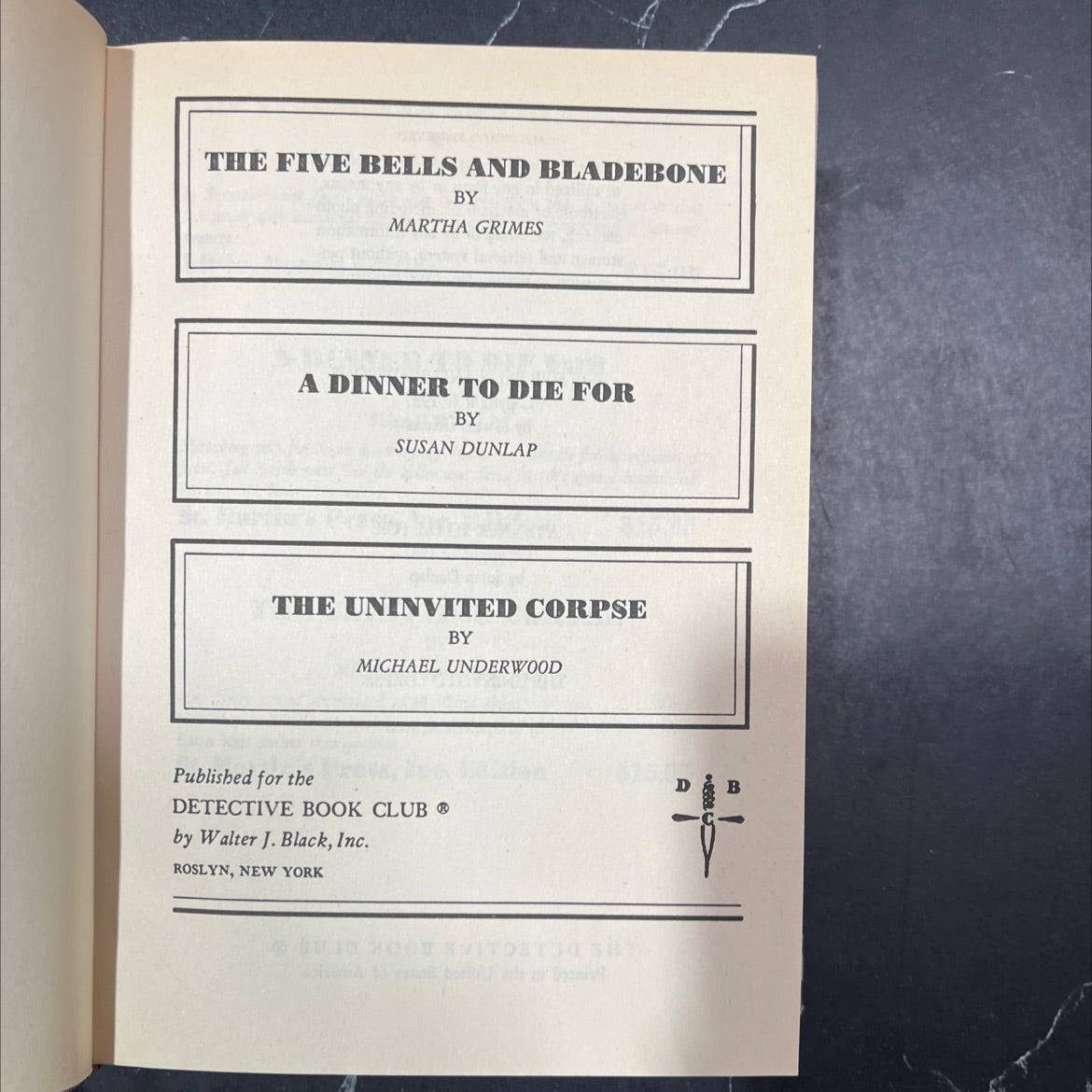 the five bells and bladebone book, by martha grimes, 1987 Hardcover image 2