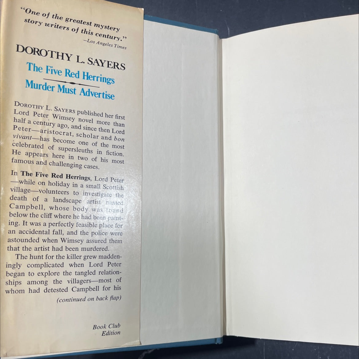 the five red herrings book, by dorothy l. sayers, 1933 Hardcover image 4