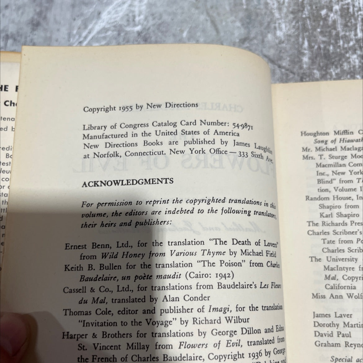 the flowers of evil book, by charles baudelaire, 1955 Hardcover image 3