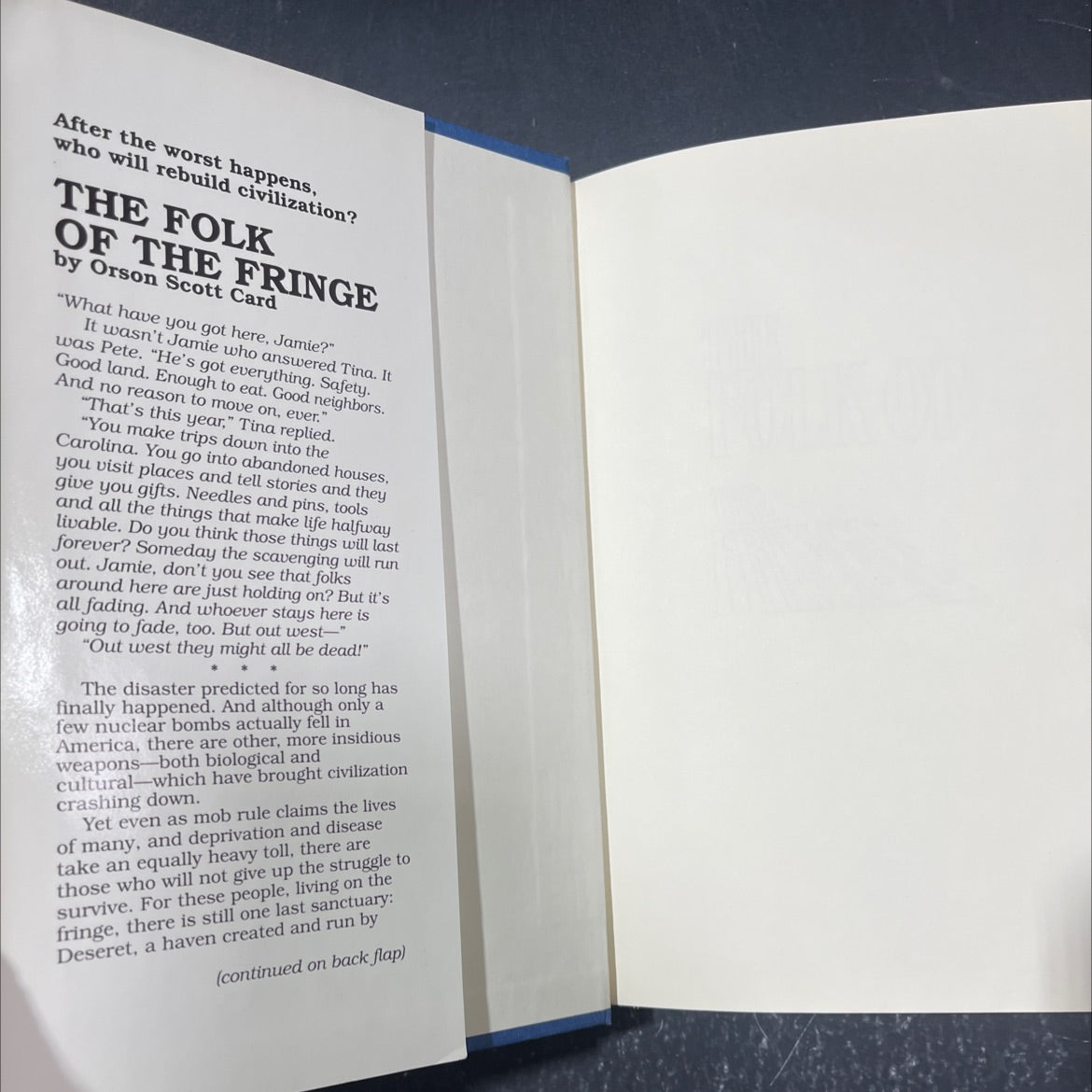 the folk of the 01001 book, by orson scott card, 1989 Hardcover image 4