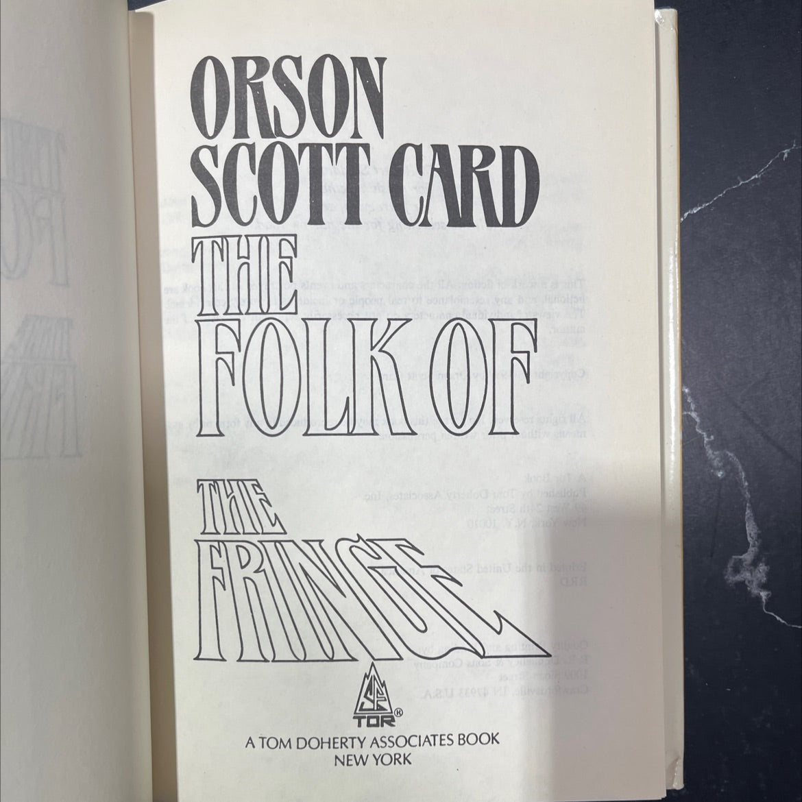 the folk of the 01001 book, by orson scott card, 1989 Hardcover image 2
