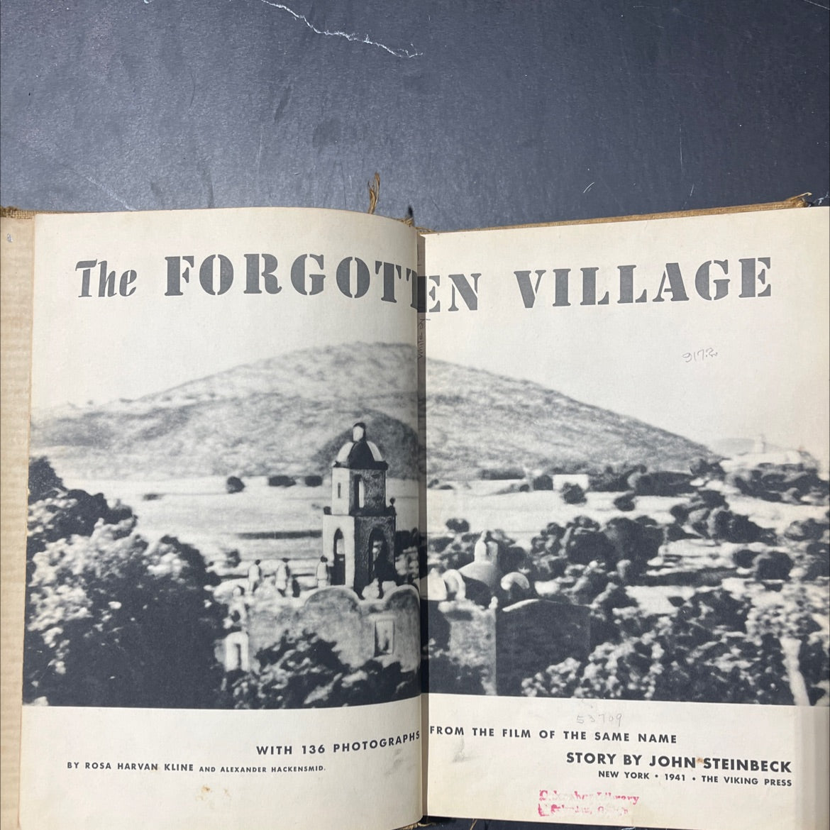 the forgotten village book, by john steinbeck, 1941 Hardcover image 2