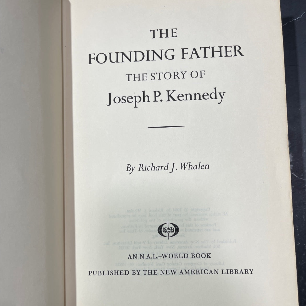 the founding father the story of joseph p. kennedy book, by richard j. whalen, 1964 Hardcover image 2
