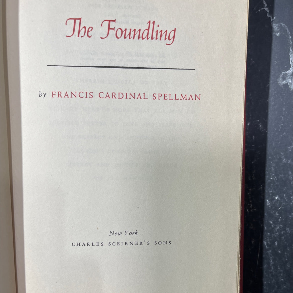 the foundling book, by francis cardinal spellman, 1951 Hardcover image 2