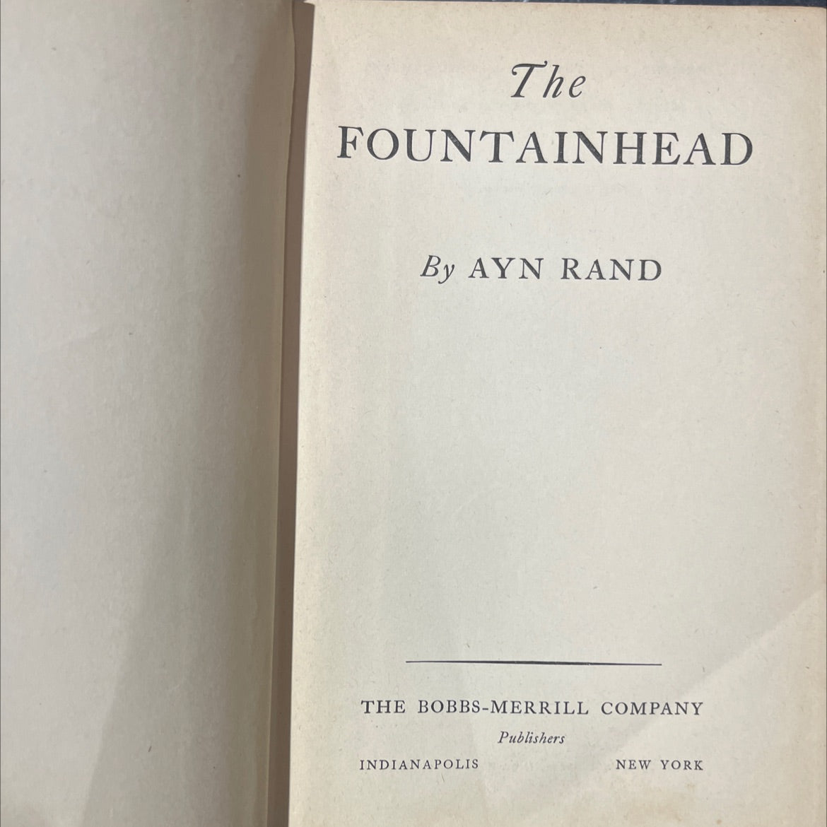 the fountainhead book, by ayn rand, 1943 Hardcover image 2