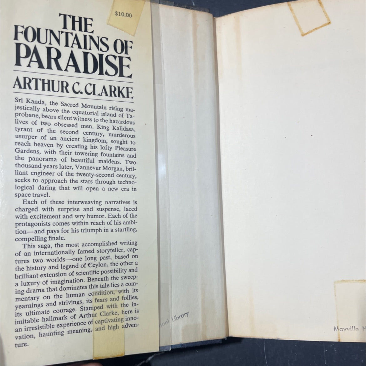 the fountains of paradise book, by arthur c. clarke, 1979 Hardcover image 4