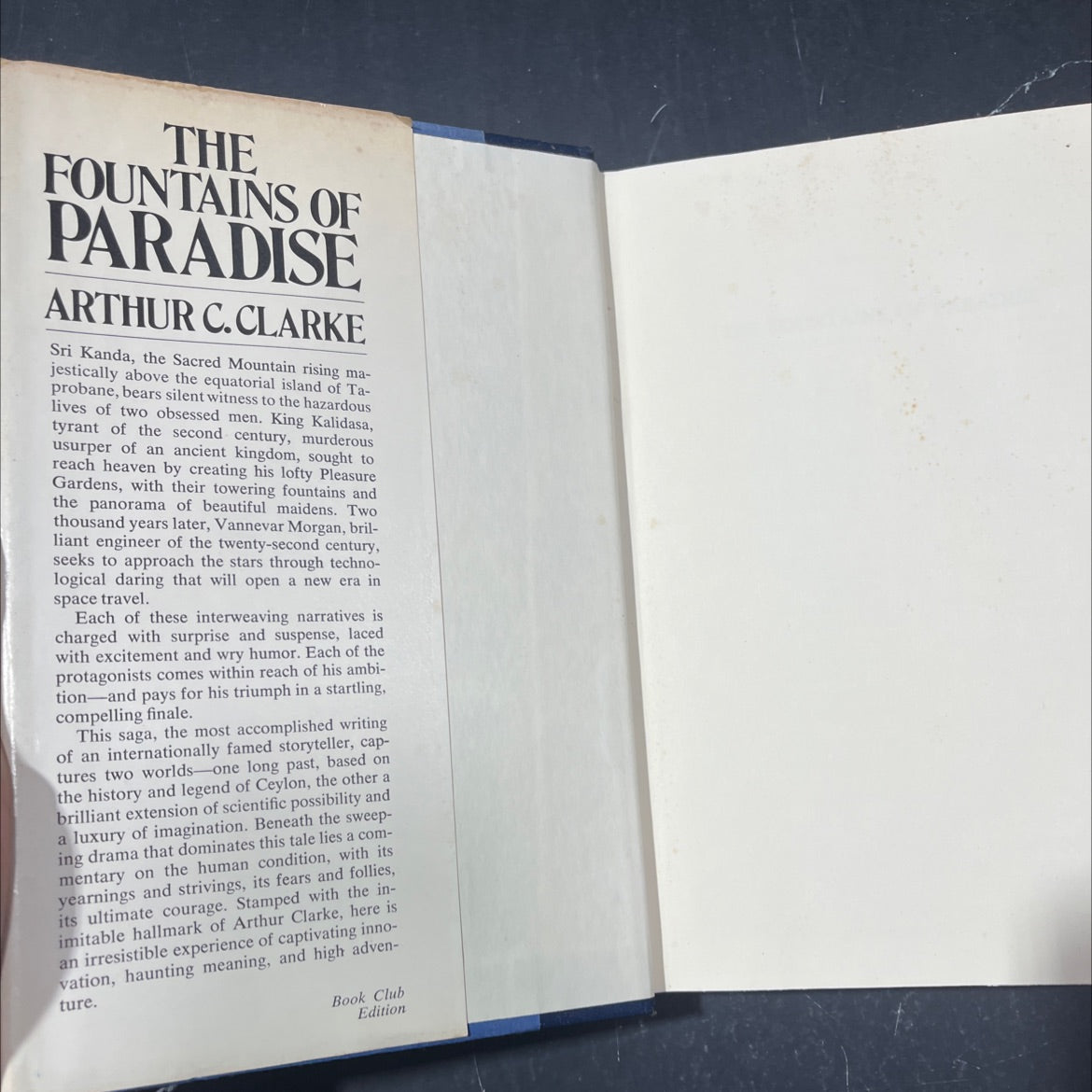 the fountains of paradise book, by arthur c. clarke, 1979 Hardcover image 4