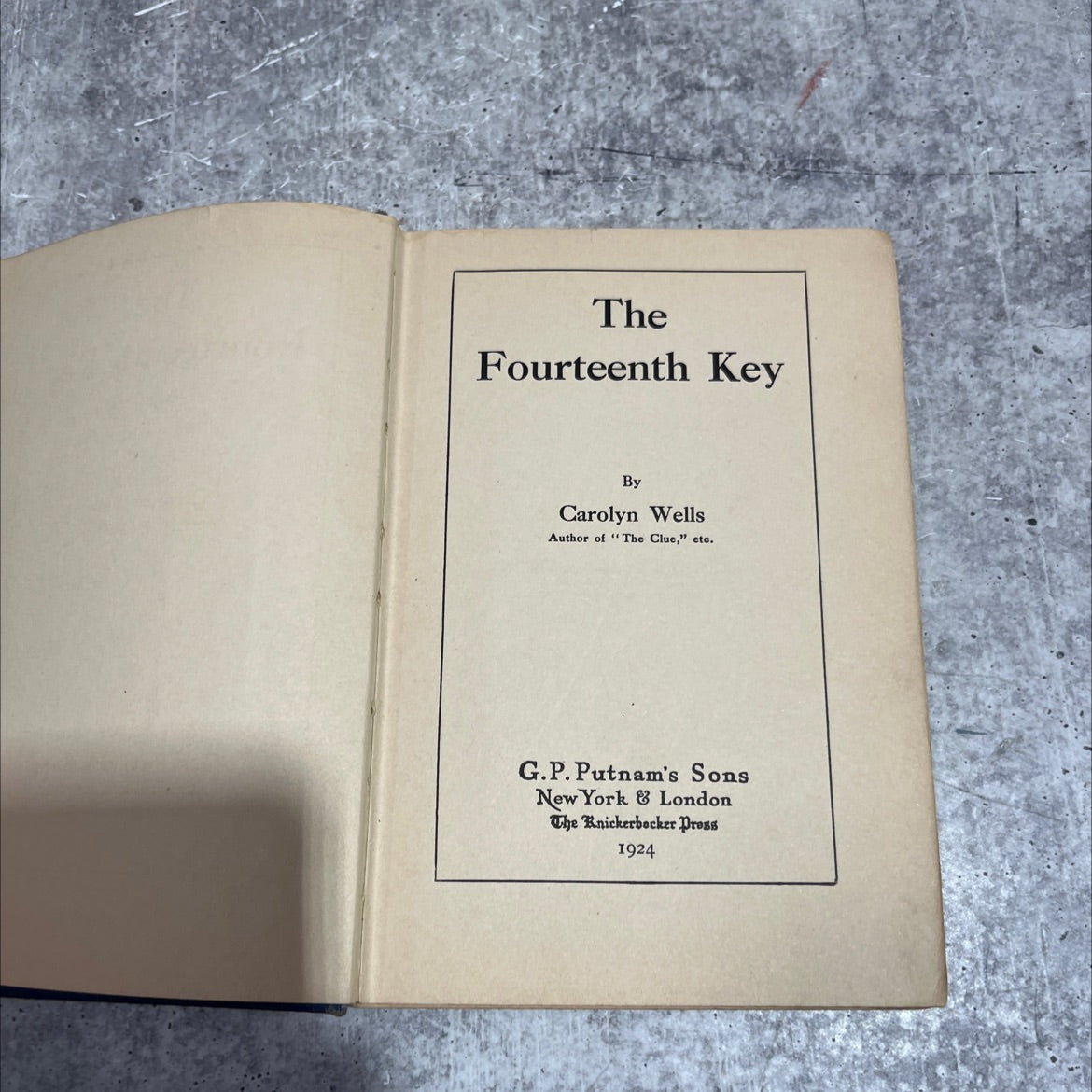 the fourteenth key book, by Carolyn Wells, 1924 Hardcover image 2