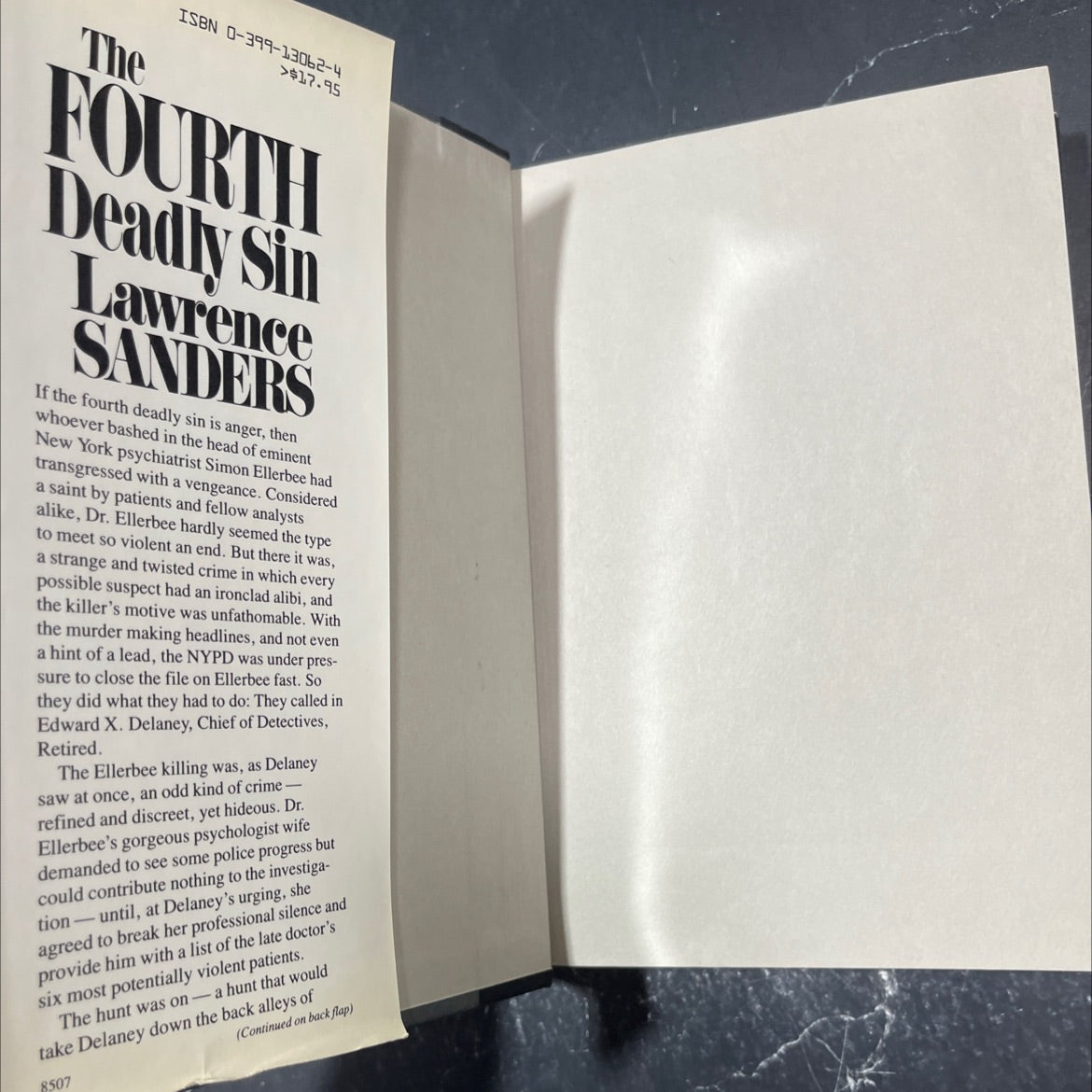 the fourth deadly sin book, by Lawrence Sanders, 1985 Hardcover image 4