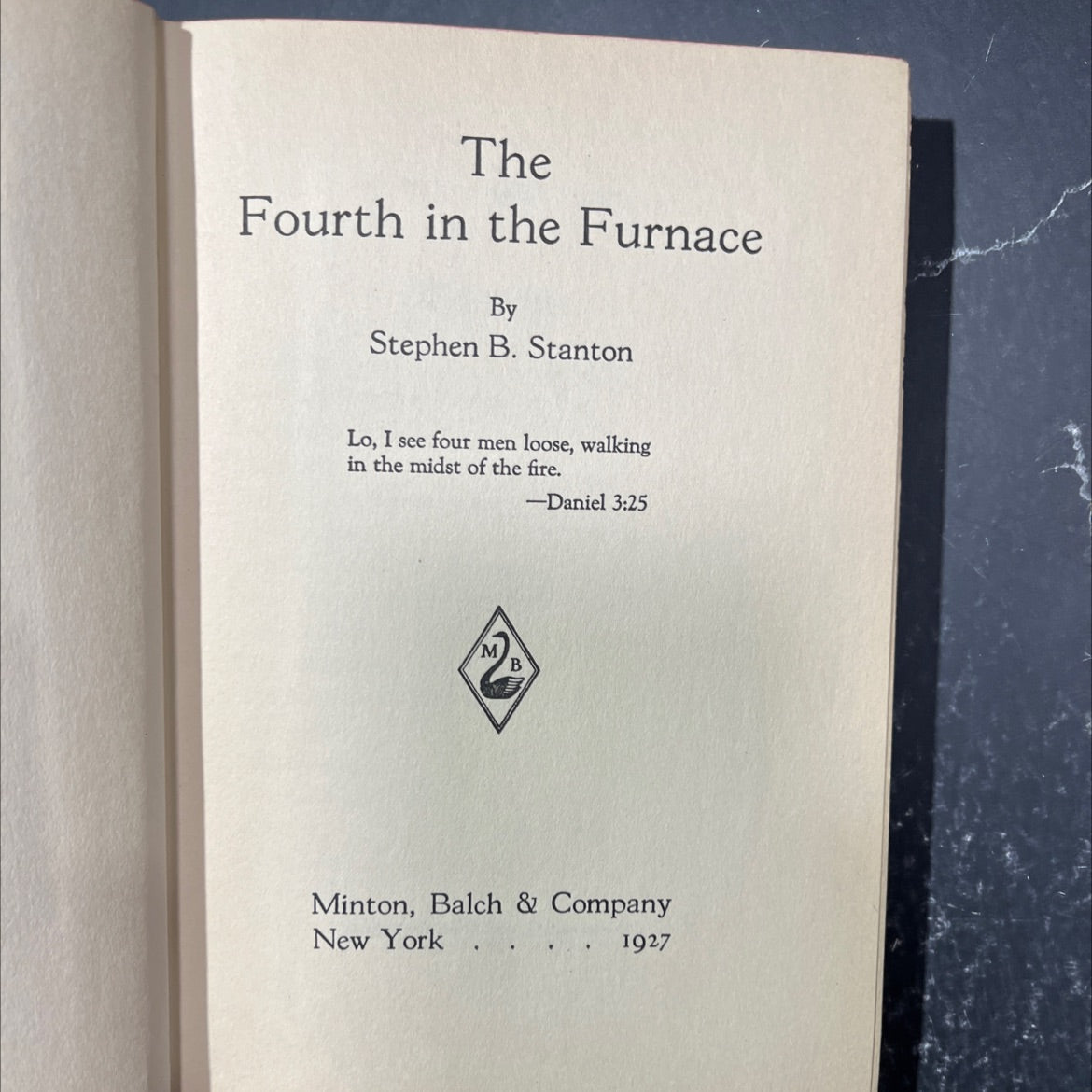 the fourth in the furnace book, by Stephen B. Stanton, 1927 Hardcover image 2