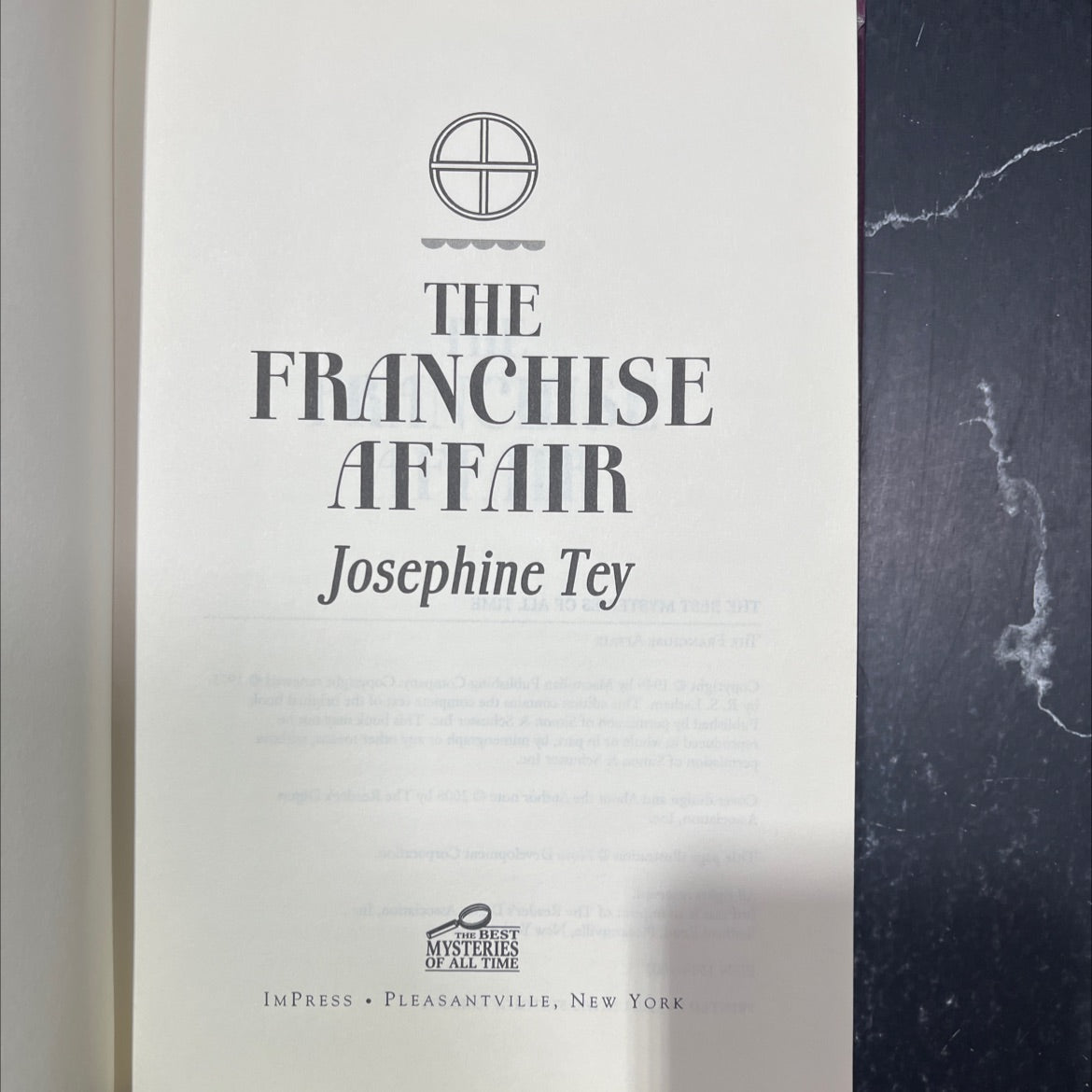 the franchise affair book, by josephine tey, 1975 Hardcover image 2