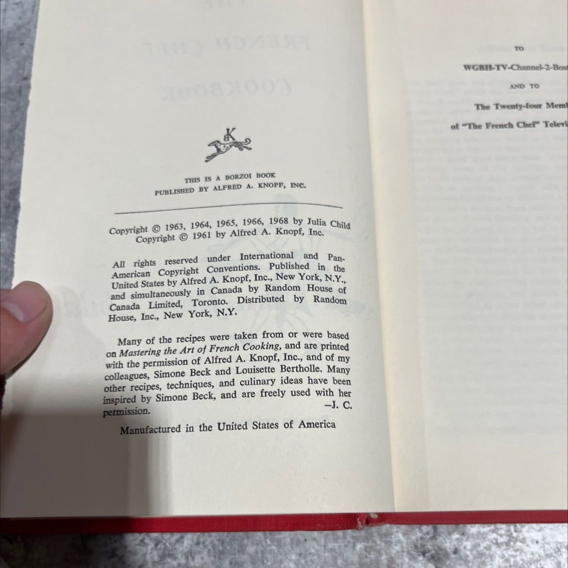 the french chef cookbook book, by Julia Child, 1968 Hardcover image 3