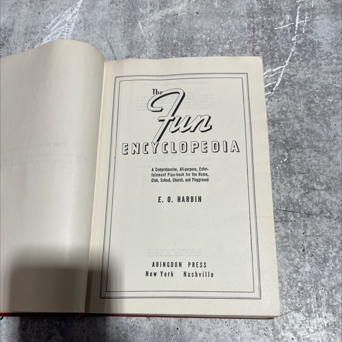 the fun encyclopedia book, by e. o. harbin, 1940 Hardcover image 2