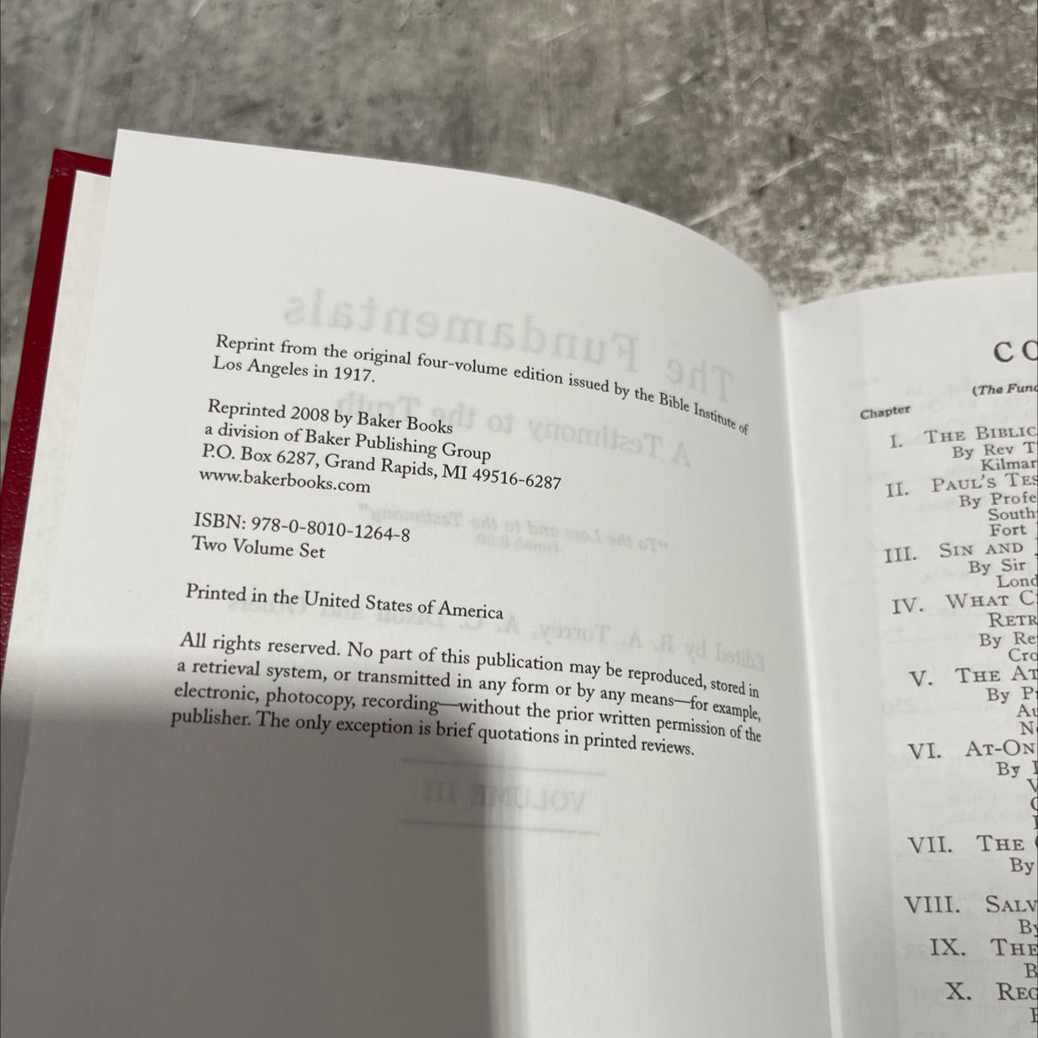 the fundamentals a testimony to the truth book, by R. A. Torrey, A. C. Dixon and Others, 2008 Hardcover image 3