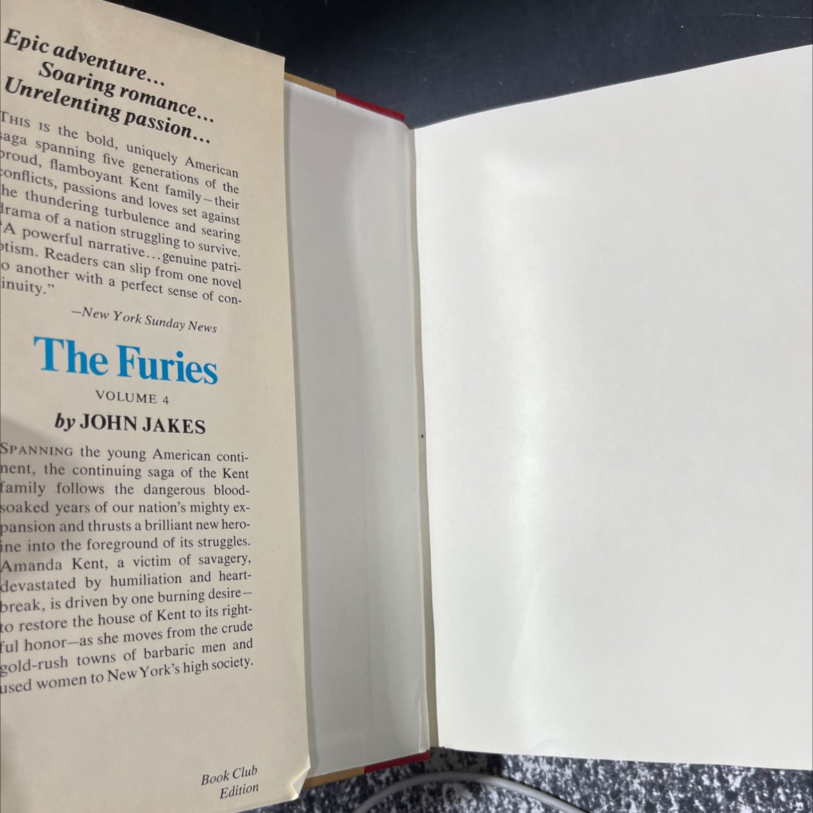 the furies book, by john jakes, 1976 Hardcover image 4