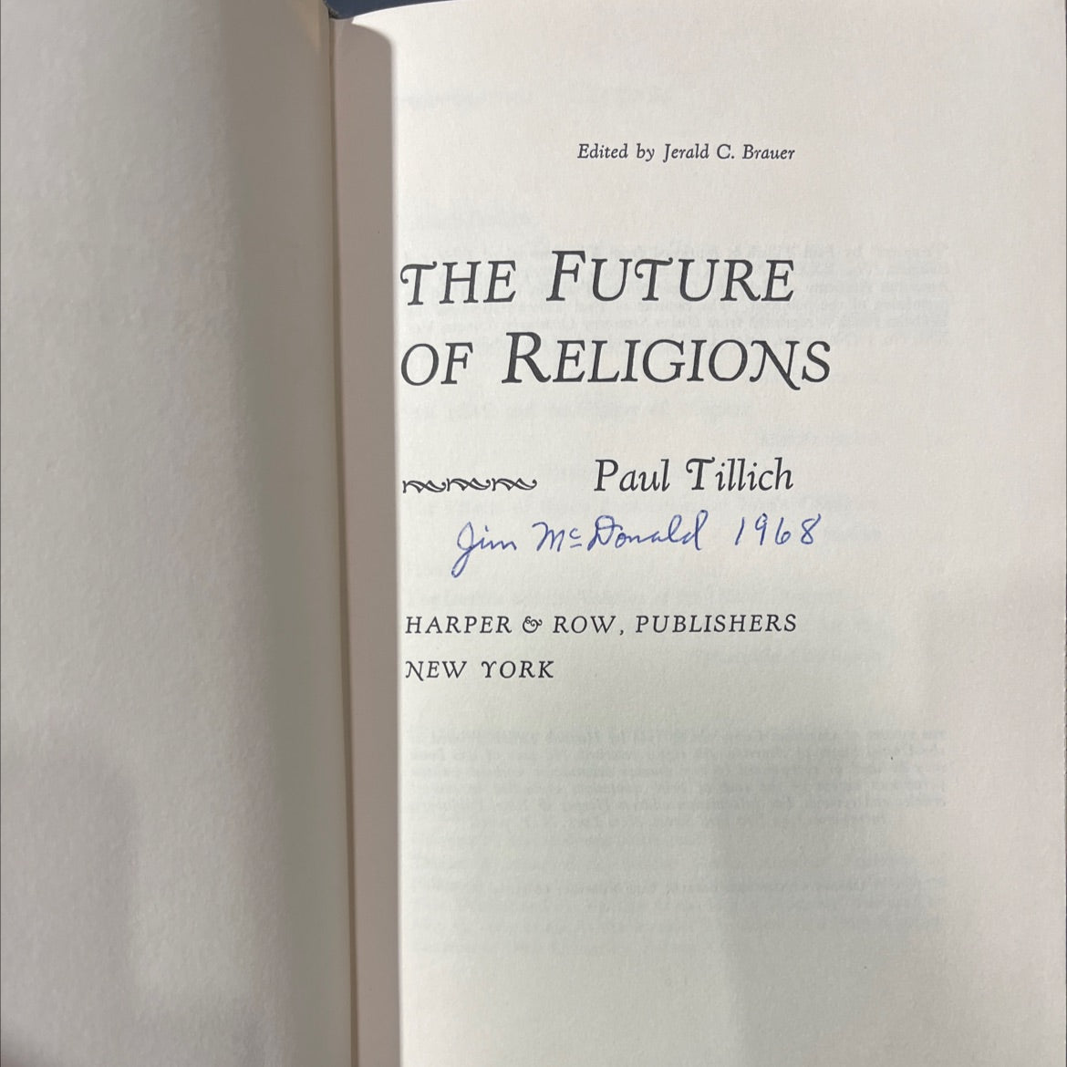 the future of religions book, by Jerald C. Brauer, 1968 Hardcover image 2