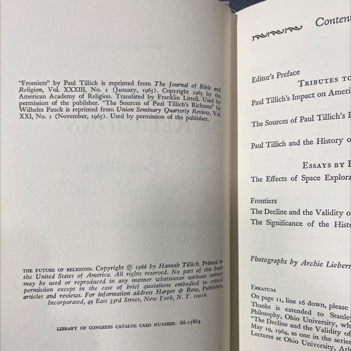 the future of religions book, by Jerald C. Brauer, 1968 Hardcover image 3