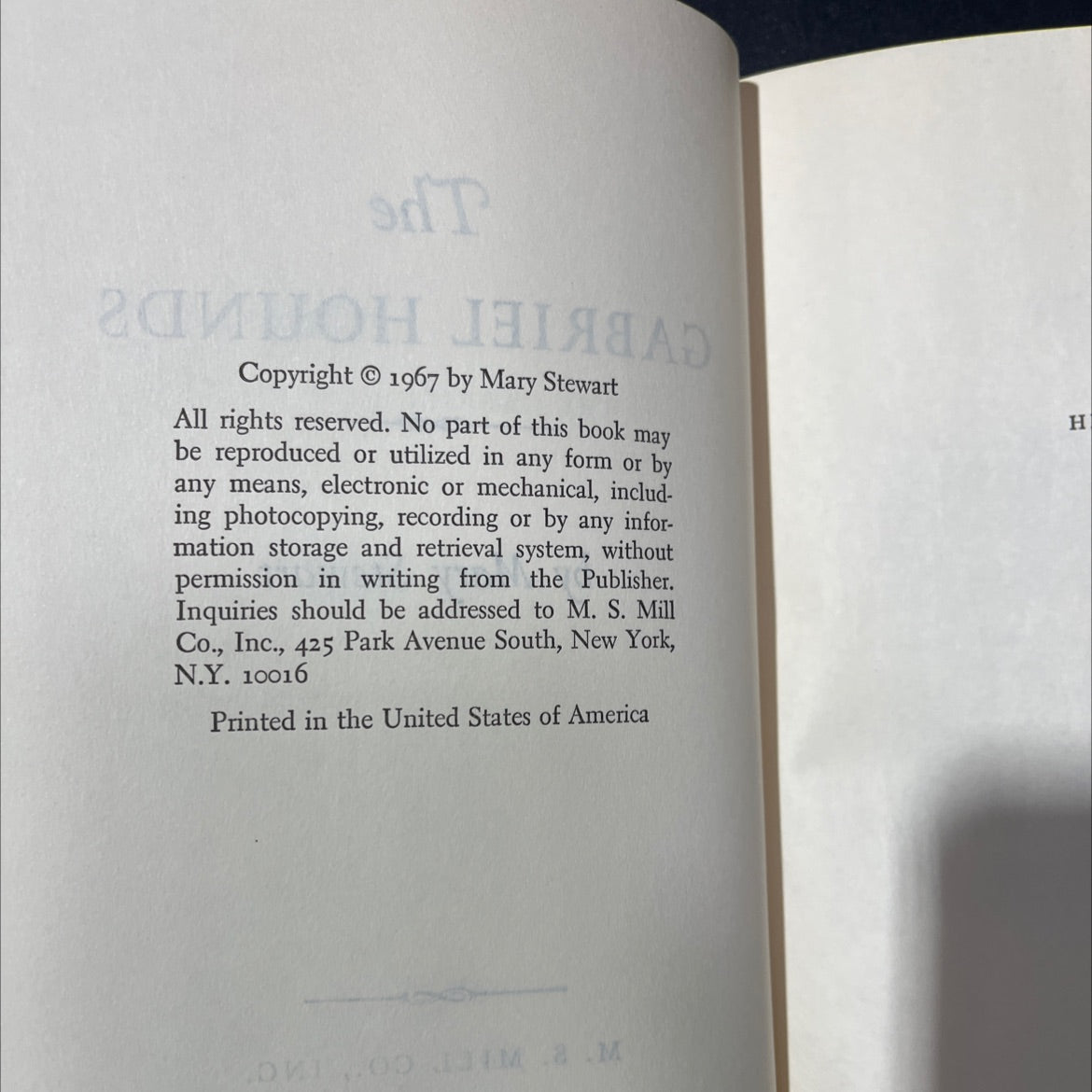 the gabriel hounds book, by Mary Stewart, 1967 Hardcover image 3