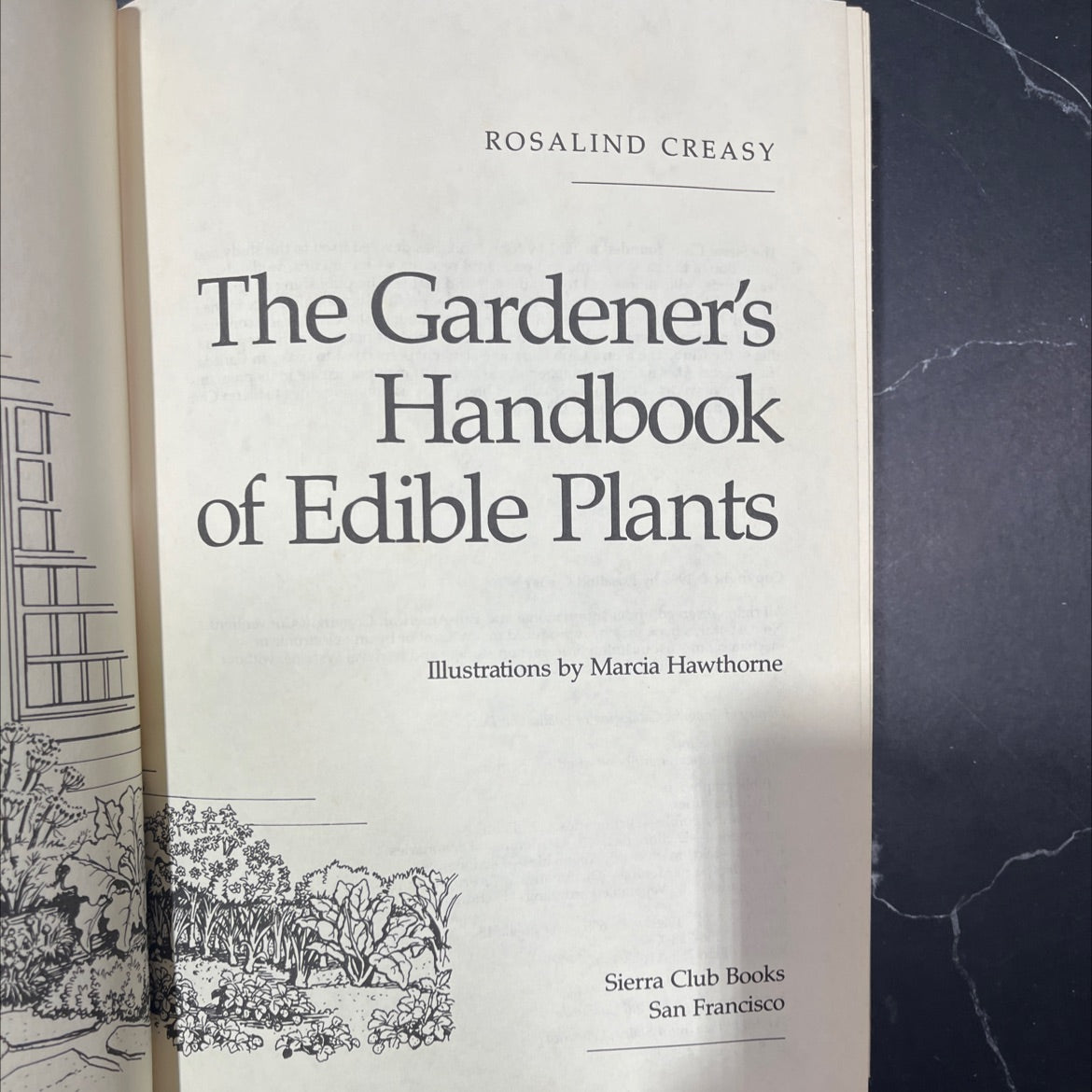 the gardener's handbook of edible plants book, by Rosalind Creasy, 1986 Hardcover image 2