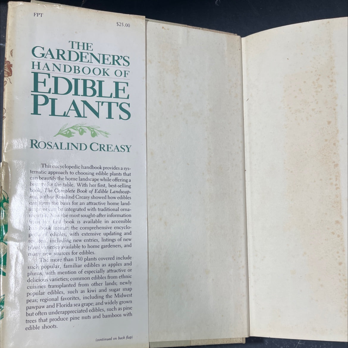 the gardener's handbook of edible plants book, by Rosalind Creasy, 1986 Hardcover image 4