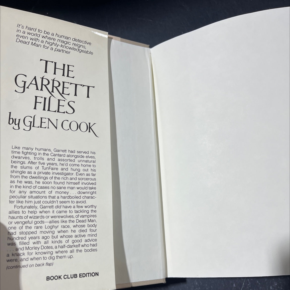 the garrett files sweet silver blues bitter gold hearts cold copper tears book, by glen cook, 1992 Hardcover image 4