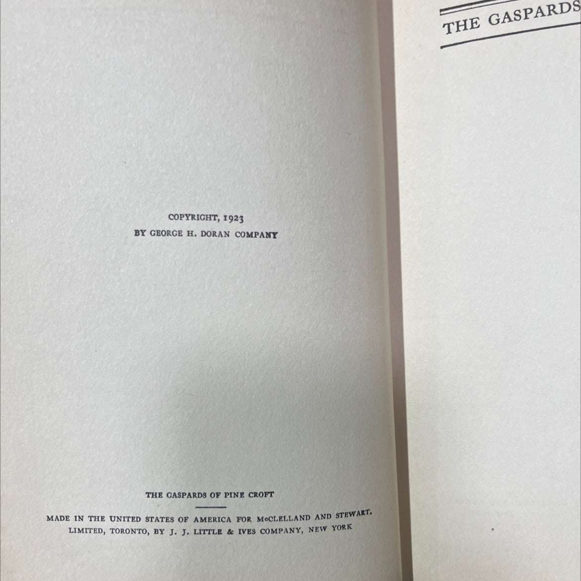 the gasparrs of pine croft a romance of the windermere book, by ralph connor, 1923 Hardcover image 3
