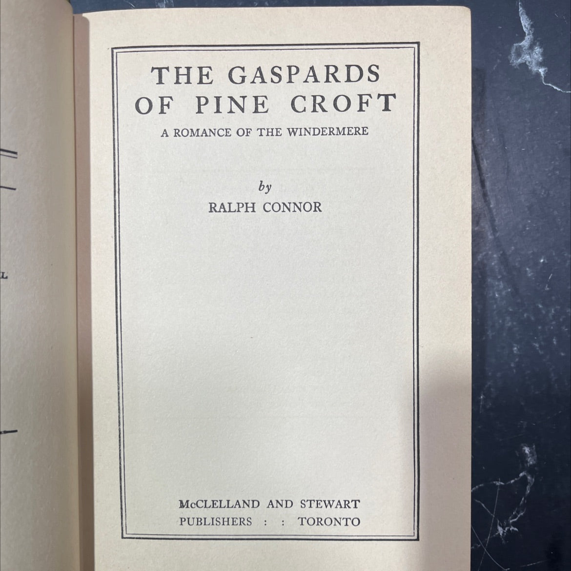 the gasparrs of pine croft a romance of the windermere book, by ralph connor, 1923 Hardcover image 2