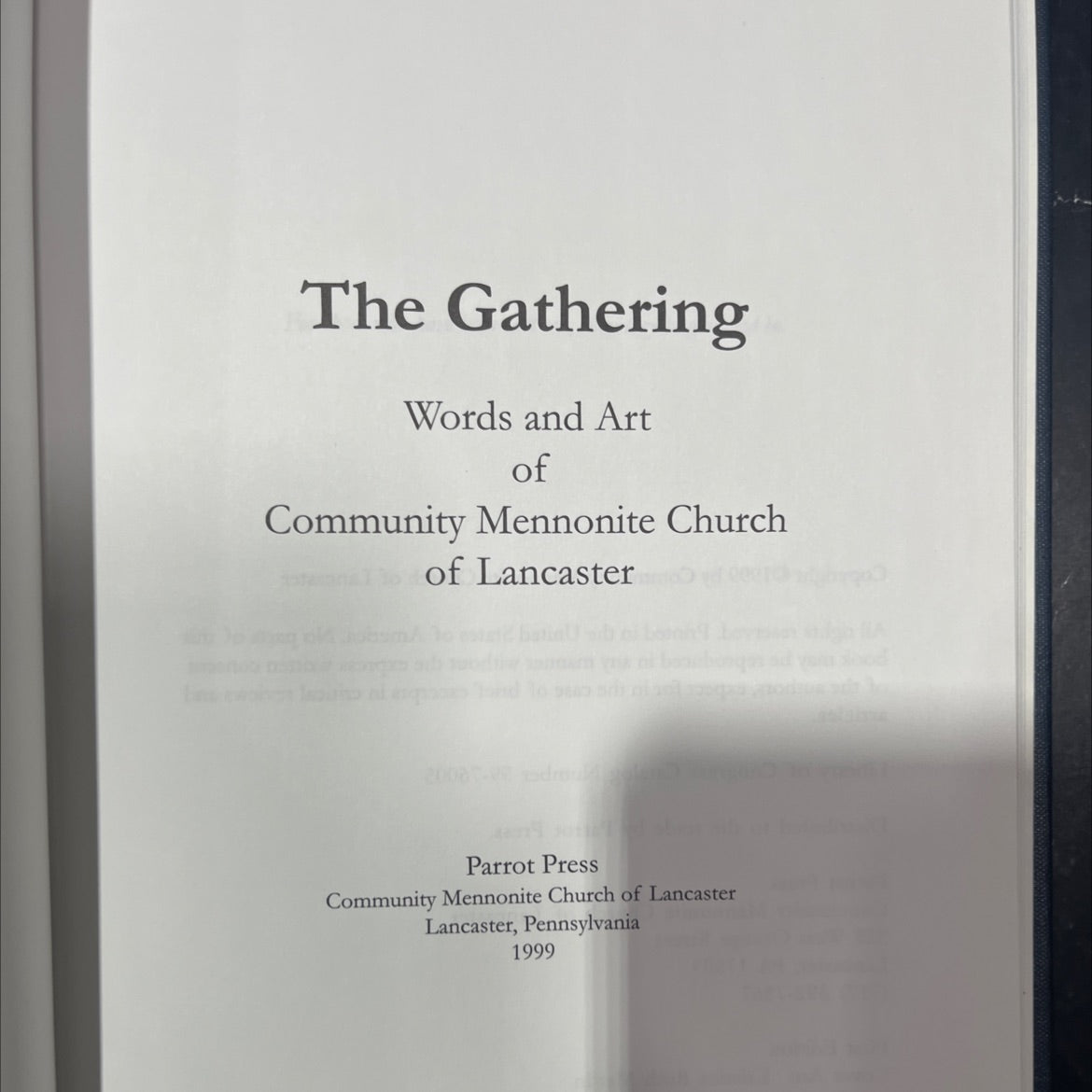 the gathering words and art of community mennonite church of lancaster book, by community mennonite church of image 2