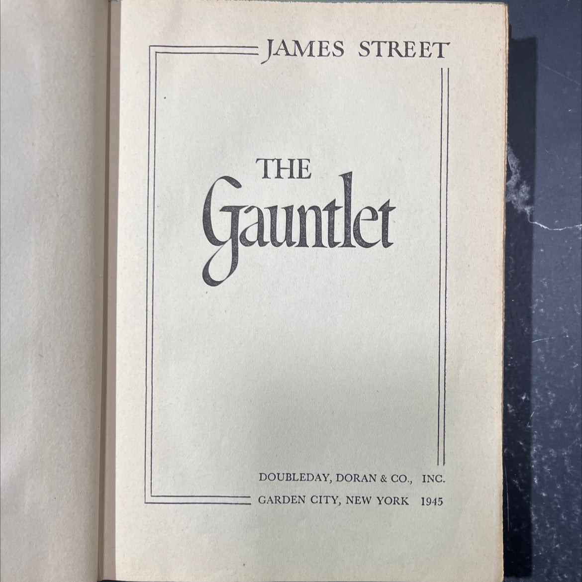 the gauntlet book, by james street, 1945 Hardcover image 2