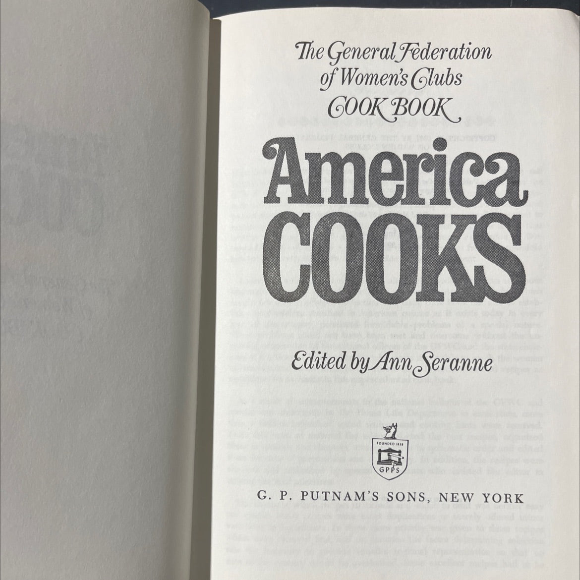 the general federation of women's clubs gook book america cooks book, by ann seranne, 1967 Hardcover image 2