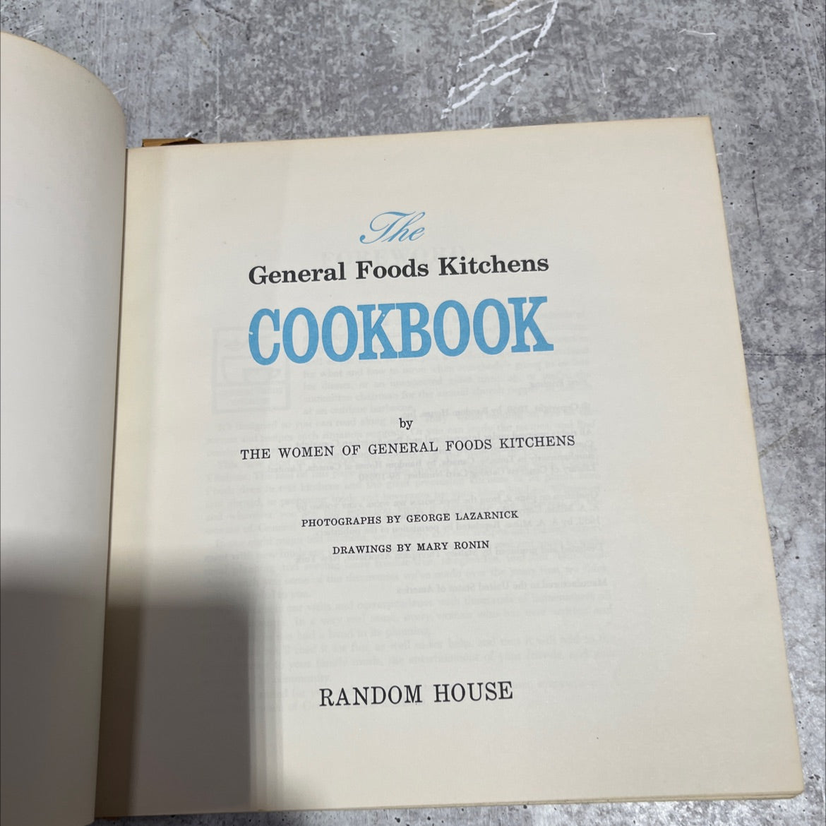 the general foods kitchens cookbook book, by the women of general foods kitchens, 1959 Hardcover image 2